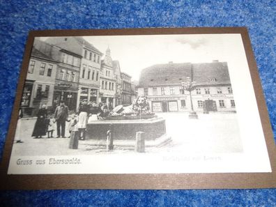 Ansichtskarte Eberswalde Repro -Marktplatz mit Löwen