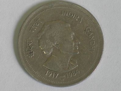 50 Paise "Indira Gandhi", Indien, aus dem Jahr 1984