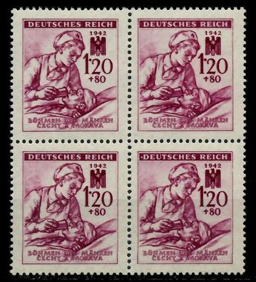 BÖHMEN MÄHREN Nr 112 postfrisch Viererblock X7B78EA