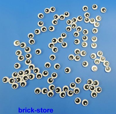 LEGO® runde Augen 1x1 Knopf Fliesen / Kacheln / Platten / 100 Stück