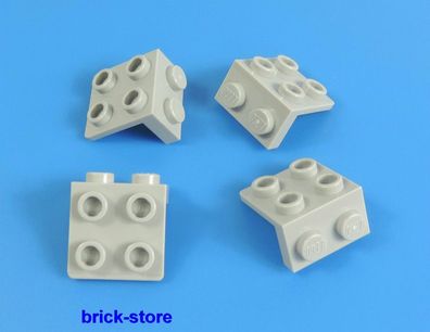 LEGO® / hellgraue / 1x2-2x2 Winkel Platte / 4 Stück
