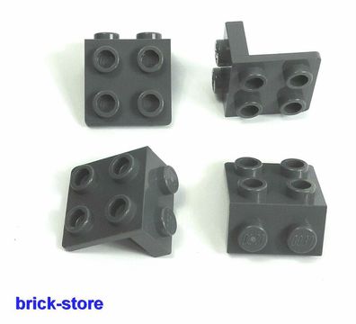 LEGO® / dunkelgrau/ grau / 1x2-2x2 Winkel Platte / 4 Stück