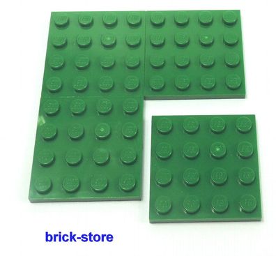 LEGO® / 4x4 Platten grün / 4 Stück