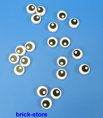 LEGO® runde Augen 1x1 Knopf Fliesen / Kacheln / Platten / 20 Stück