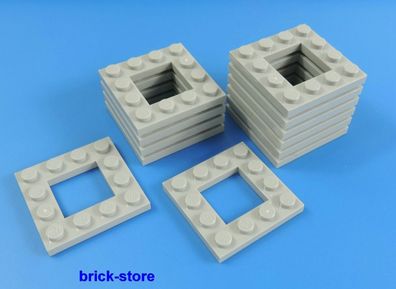 LEGO® / 4x4 Platten hellgrau mit loch / 12 Stück
