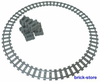 LEGO® Eisenbahn 2x Schienenkreis / 32x gebogne Schienen ( 7938,7939,60051,60052)