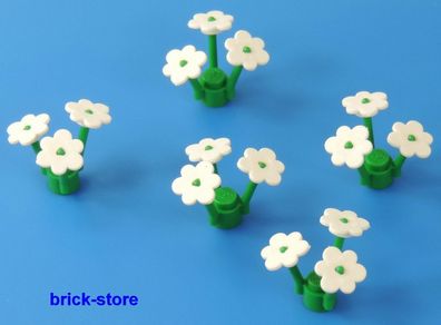 LEGO® weiße Blumen / Pflanzen / 5 Stück