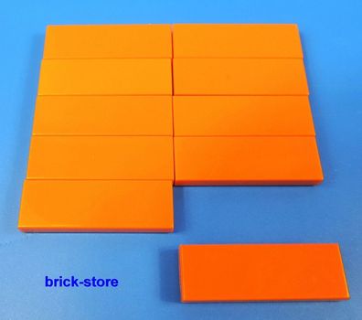 LEGO® Nr- 4654448 / 1x3 Fliese orange / 10 Stück