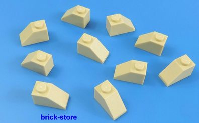 LEGO® 1x2 Dachstein beige / 10 Stück