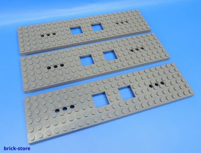LEGO® Nr- 6077826 / 6x24 Eisenbahn Waggon Platte dunkelgrau / 3 Stück
