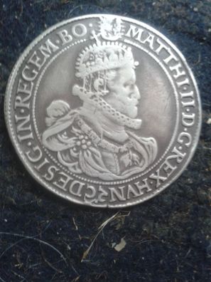 Original Silber Taler 1609 Kremnitz RDR Kaiser Matthias II. von Habsburg 1612-1619