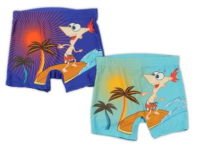 Phineas Badeshorts * Badehose * 110 - 140 * Disney Phineas und Ferb * Schwimmen