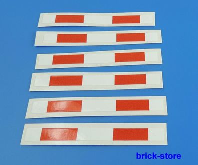 LEGO® (11) Sticker (7936) Aufkleber / für Lego 1x8 weiß/ rot Schranke
