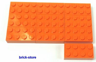 LEGO® 10 STÜCK / orange 2x4 Grundbausteine / Bricks / Bausteine