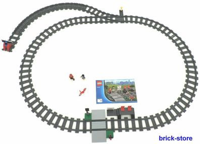 LEGO® Eisenbahn (60051) Schienenkreis mit Weiche/ Rechts Prellbock und Bahnhof