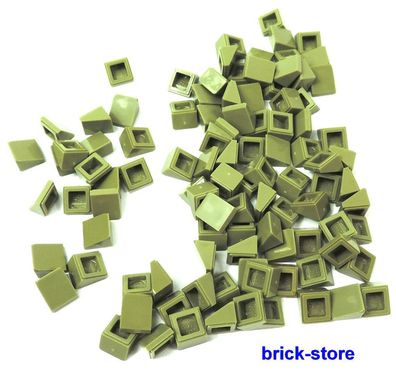 LEGO® olivegrün/ grün / 1x1 Dachsteine, Schrägsteine / 100 Stück (BOX)