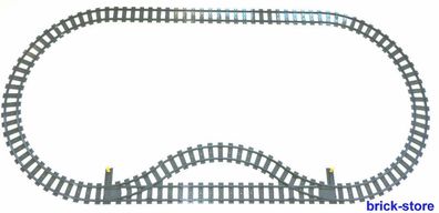LEGO® Eisenbahn (60052) 8x Gerade/18x Gebogne Schienen/1x Weiche Links/1x Rechts