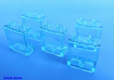 LEGO® 1x2x2 Fenster / Glas transparent blau / 5 Stück