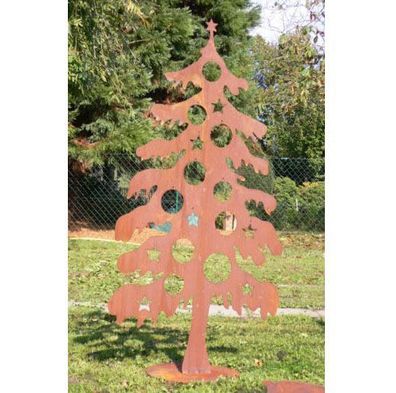 Tannenbaum H120cm Tanne Weihnachtsbaum Christbaum zum Dekorieren Rost Edelrost