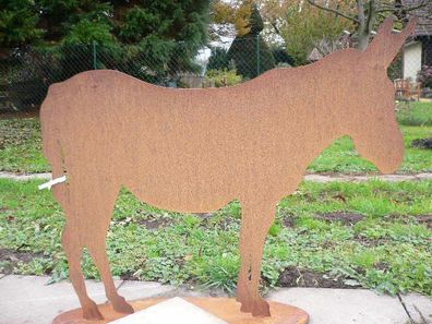 ESEL 110x92cm Pferd Pony Edelrost Rost Metall Figur Rostfiguren Rostfigur Tier