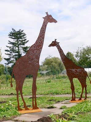 Giraffe Afrika 150cm Edelrost Rost Metall Figur Rostfiguren Rostfigur Tier