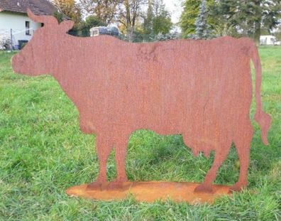 KUH XXL 140x100cm Stier Edelrost Rost Metall Figur Rostfiguren Rostfigur Tier