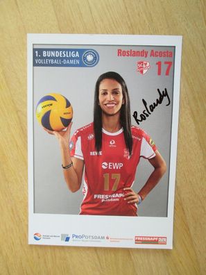 Volleyball Bundesliga SC Potsdam Roslandy Acosta - handsigniertes Autogramm!!!