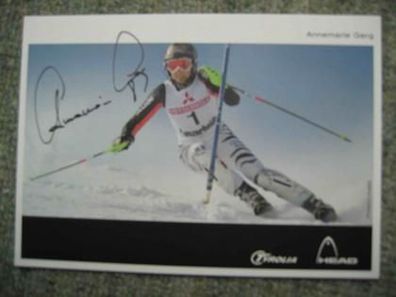 Skistar Annemarie Gerg - handsigniertes Autogramm!