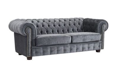 Sofa Couch Textilsofa Wohnzimmer Samt grau lila rot Samtvelour weich barock