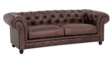 Sofa Couch Ledersofa 2,5 Sitzer Leder braun vintage used Look antik 2,5-sitzig