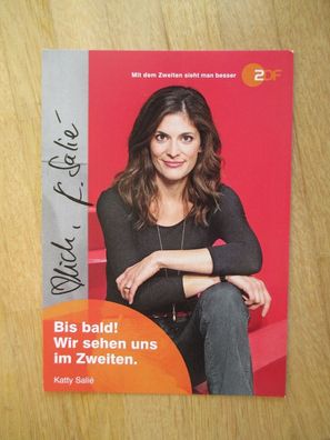 ZDF Fernsehmoderatorin Katty Salié - handsigniertes Autogramm!!!