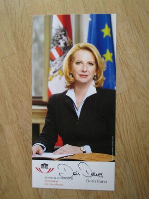 Österreich Nationalrat Präsidentin SPÖ Doris Bures - handsigniertes Autogramm!!!