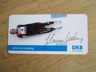 Rennrodler Johannes Ludwig - handsigniertes Autogramm!!!