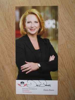 Österreich Nationalrat Präsidentin SPÖ Doris Bures - handsigniertes Autogramm!!!