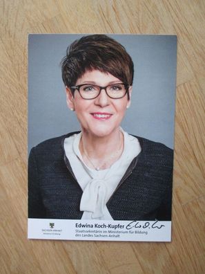 Sachsen-Anhalt Staatssekretärin Edwina Koch-Kupfer - handsigniertes Autogramm!!!