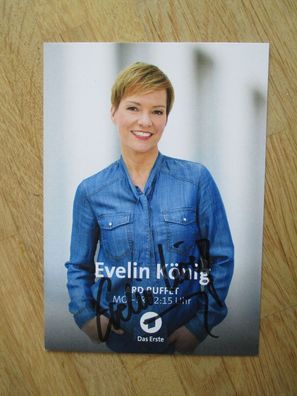 Das Erste SWR Fernsehmoderatorin Evelin König - handsigniertes Autogramm!!!