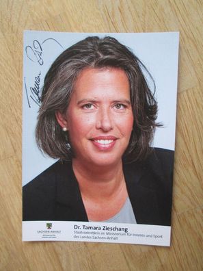 Sachsen-Anhalt Staatssekretärin CDU Dr. Tamara Zieschang - handsigniertes Autogramm!!