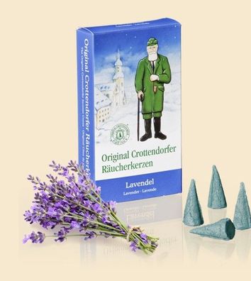 1x Original Crottendorfer Räucherkerzen Lavendel Packung 24Stück