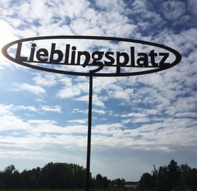 Lieblingsplatz 50x115cm Gartenstecker Rost Edelrost Metall Gartendekoration
