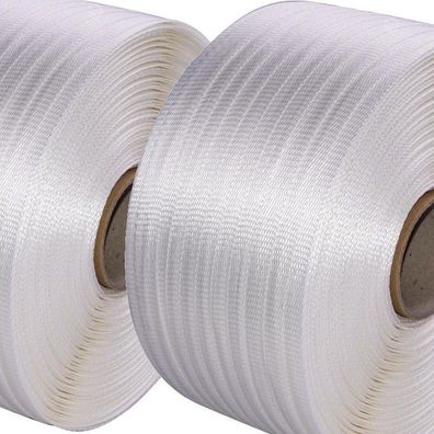 2 Rollen 19mm Textilband gewebt Textil-Umreifungsband * auch zum Holz bündeln