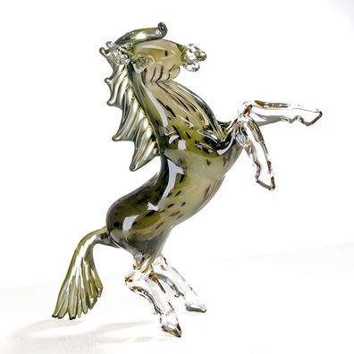 Glasskulptur PFERD L31cm Glas Skulptur Figur Dekofigur Dekoration Hengst Tier