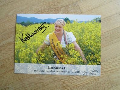 Hessische Rapsblütenkönigin 2016-2018 Katharina I. - handsigniertes Autogramm!!!