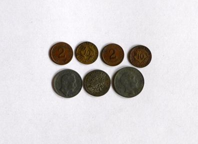 Spielgeld Reichs münzen, 3 + 5 Mark Wilhelm II. u.a., Kaufladen Kaufmannsladen