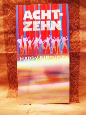 1Glückwunschkarte : Zum 18. Geburtstag Nr 18