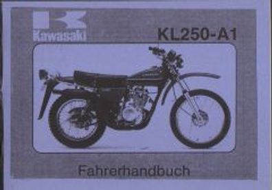 Handbuch Kawasaki KL 250-A1, Motorrad, Oldtimer