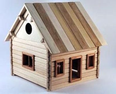 Haus 2 Zum Selbstbau Holz Spielzeug Massiv Selber Bauen Kinder Konstruktion Bausatz Kaufen Bei Hood De
