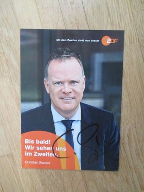 ZDF Fernsehmoderator Christian Sievers - handsigniertes Autogramm!!!