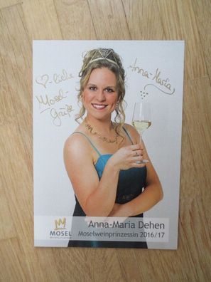 Mosel Weinprinzessin 2016/2017 Anna-Maria Dehen - handsigniertes Autogramm!!!