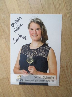 Mosel Weinprinzessin 2016/2017 Sarah Schmitt - handsigniertes Autogramm!!!