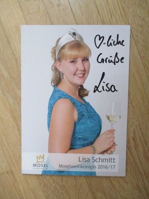 Mosel Weinkönigin 2016/2017 Lisa Schmitt - handsigniertes Autogramm!!!